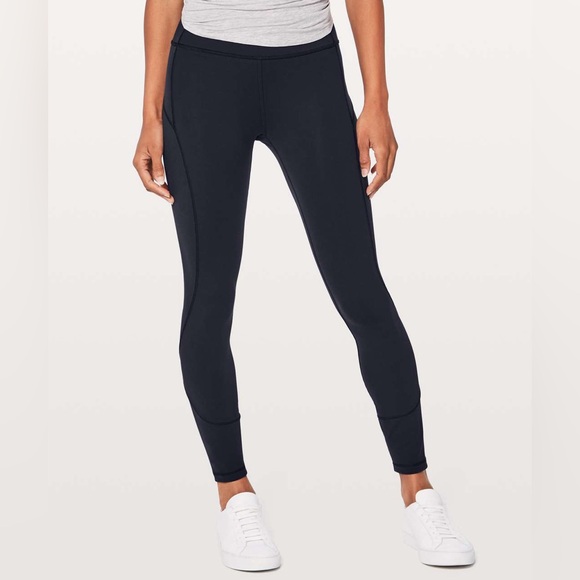 Lululemon In Movement 7/8 Tight *Everlux 25" Midnight Navy Blue Size 4 - Picture 1 of 10